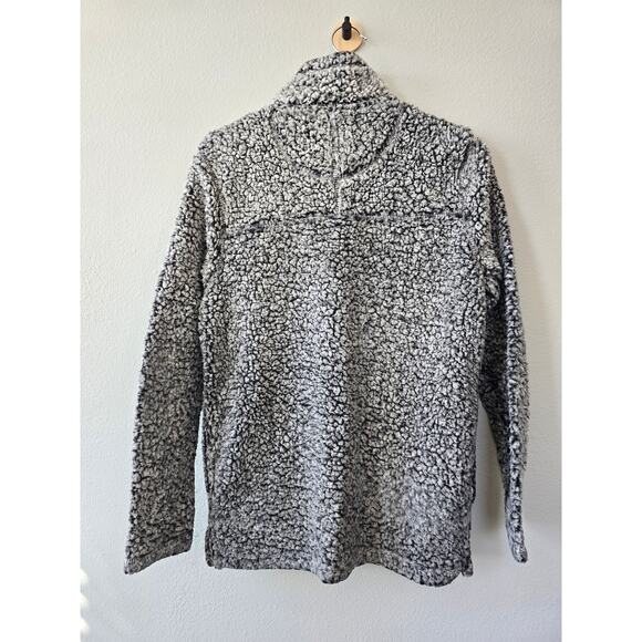 Alpine Sherpa 1/4 Zip Pullover Jacket Tribal Men's Size S Gray Cabincore Winter - Picture 3 of 8
